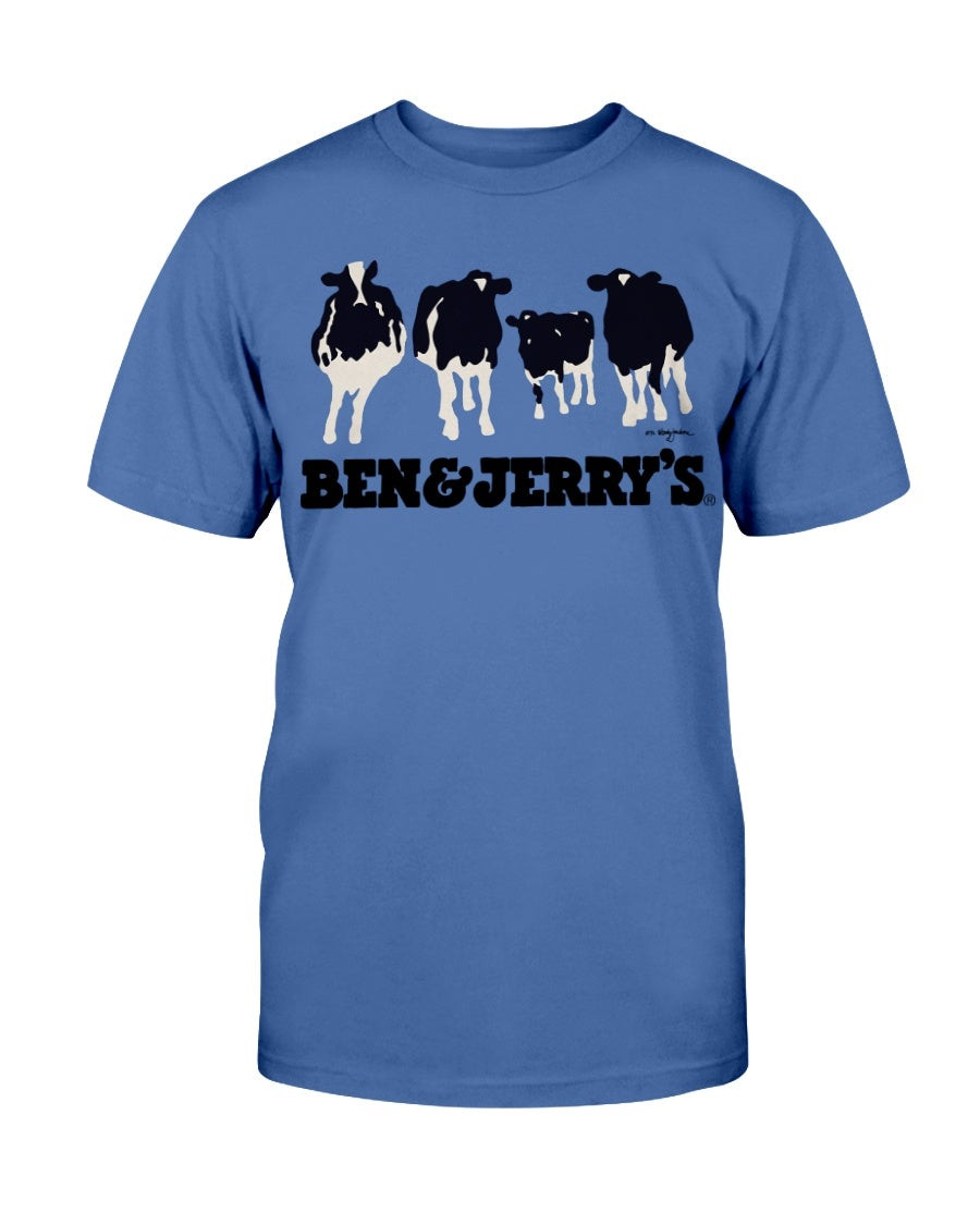 Vintage 1992 Ben JerryS T Shirt VermontS Finest Ice Cream Cow Logo Food Merch Woody Jackson Art T Shirt 070721