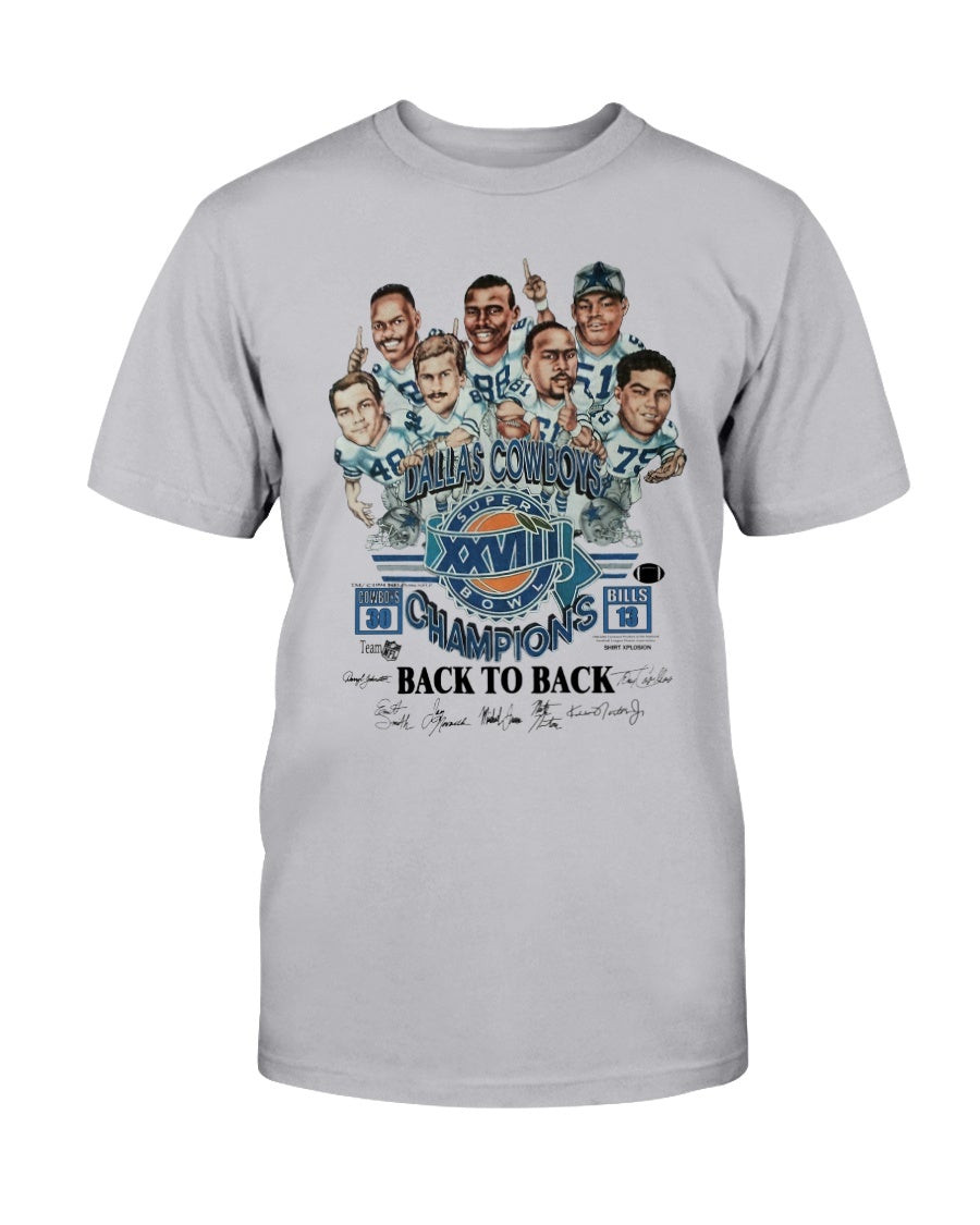 Vintage Dallas Cowboys Champions Caricature 90S Nfl Football T Shirt 071921