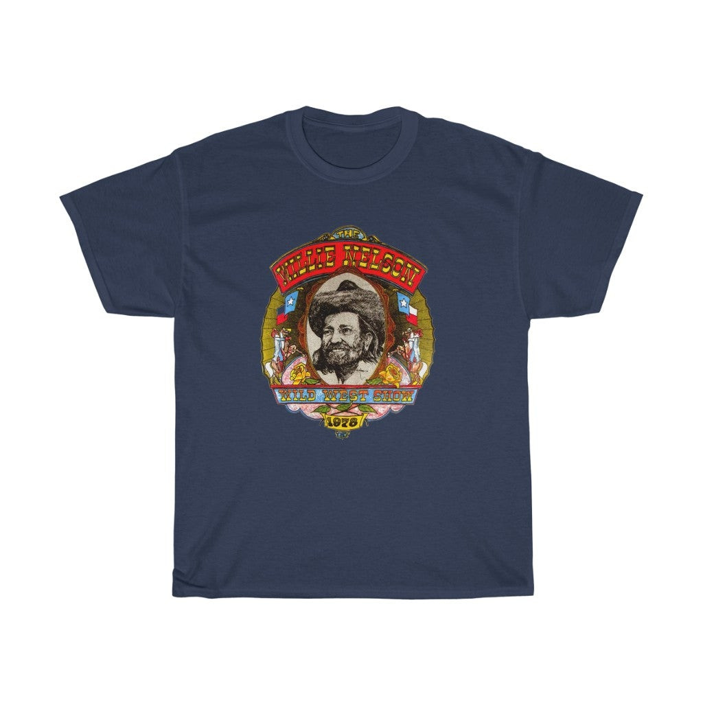 Vintage Revisited Print Of This Classic Willie Nelson Unisex Heavy Cotton Tee 071121
