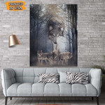 Wolf Walking Behind Canvas Prints Wall Art - Matte Canvas