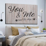 You & Me (And The Dogs) Canvas Print Wall Art