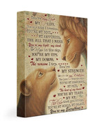 You'Re My Love My Life Lions Husband To Wife Canvas Print