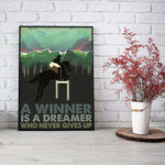 Top #144 Horse Riding Girl Poster A Winner Is A Dreamer Who Never Gives Up Vintage Wall Art Gifts