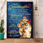Tiger Grandma To My Granddaughter I Love You Paper Poster Canvas Wall Decor
