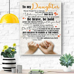 To My Daughter Canvas Print Wall Art - Gift For Daughter - Matte Canvas 5Hdsy