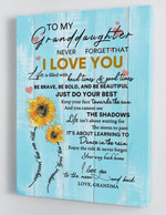 To My Granddaughter - From Grandma - Framed Canvas Gift Gmd032