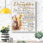 To My Daughter Elephant Canvas Print Wall Art - Matte Canvas