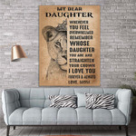 To My Daughter Lioness Canvas Print Wall Art - Gift For Daughter - Matte Canvas Uwkov