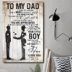 To My Dad You Are My Hero From Son Canvas And Poster Canvas Wall Art Gift Father'S Day