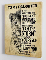To My Daughter - From Mom - Framed Canvas Gift Md025