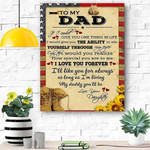 To My Dad Soldier Canvas Print Wall Art - Gift For Dad - Matte Canvas
