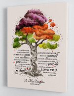 To My Daughter - From Mom - Colorful Dna Tree Framed Canvas Gift Md021
