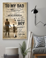 To My Dad You Will Always Be My Dad My Hero Birthday Christmas For Football Player Canvas Wall Art Wall Decor Visual Art