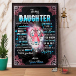 Tiger Family Mom To My Daughter Always Remember You'Re Braver Than You Think Consider It A Big Hug Great Gift Paper Poster Canvas Wall Decor