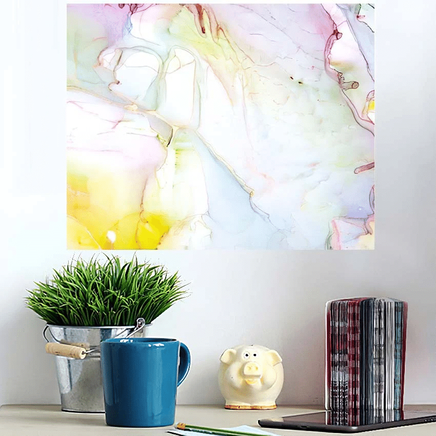 Colourful Modern Design Art Water Color - Abstract Art Poster Art Print
