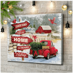 Country Roads Take Me Home Christmas Poster Canvas Gift For Family Friends