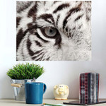 Close White Bengal Tiger Eye - Tiger Animals Poster Art Print