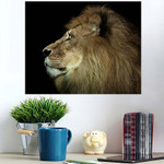Close Portrait Fantastic Lion - Lion Animals Poster Art Print