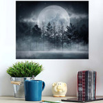 Dark Forest Gloomy Scene Trees Big 3 - Fantasy Poster Art Print