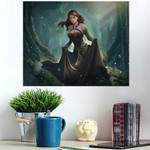 Digital Illustration Beautiful Medieval Fantasy Princess - Fantasy Poster Art Print
