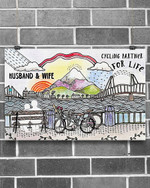 Cycling Husband And Wife Cycling Partner For Life Horizontal Canvas And Poster | Wall Decor Visual Art