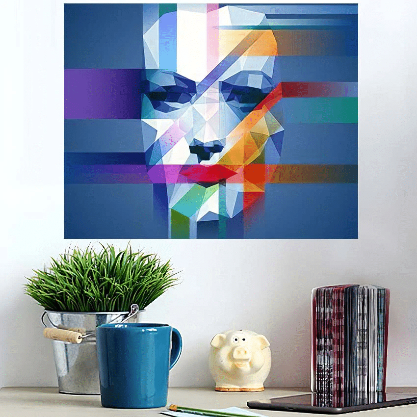 Creative Concept Face Eps Vector - Abstract Art Poster Art Print