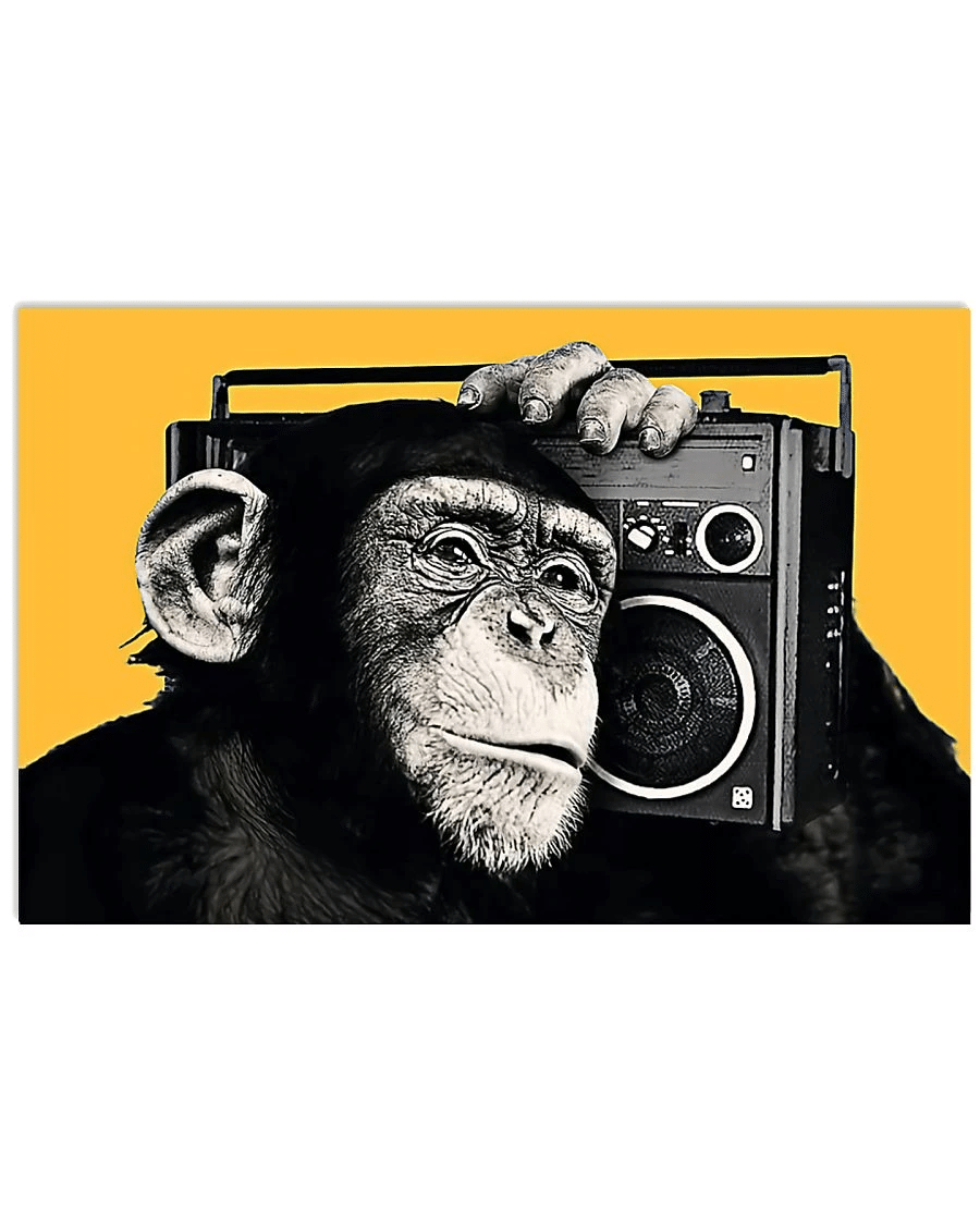 Dj Gorilla Horizontal Canvas And Poster | Wall Decor Visual Art