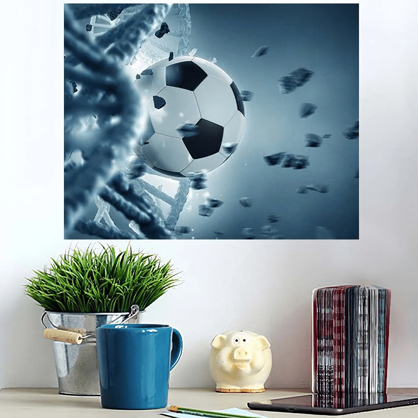 Dna Molecule Ball - Football Poster Art Print