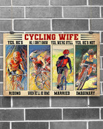 Cycling Wife Horizontal Canvas And Poster | Wall Decor Visual Art