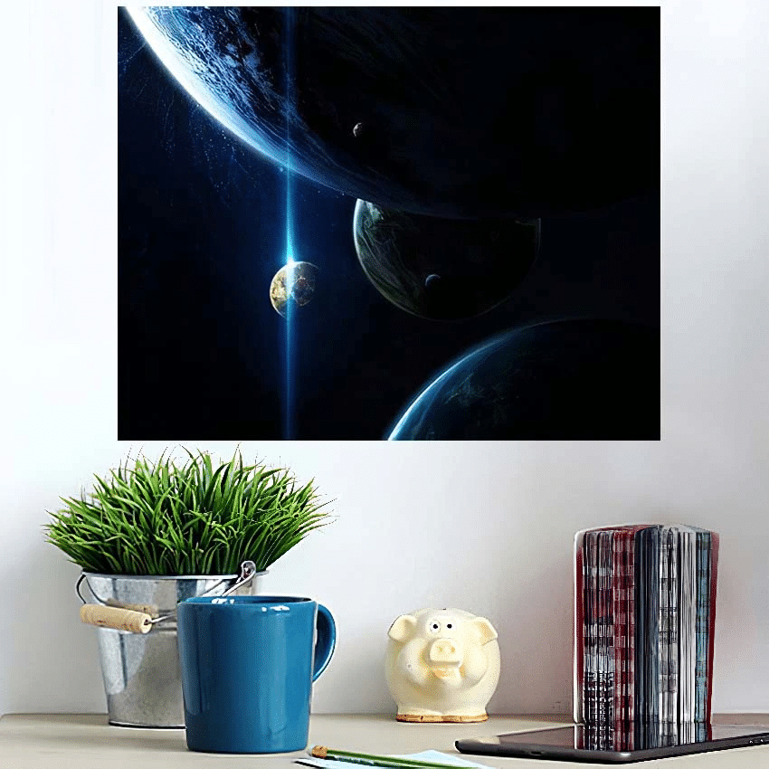 Deep Space Art Nebulas Planets Galaxies - Galaxy Sky And Space Poster Art Print