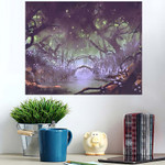 Enchanted Forestfantasy Landscape Paintingillustration - Fantasy Poster Art Print