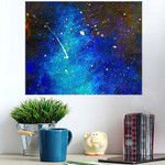 Falling Star Beautiful Night Starry Sky - Starry Night Sky And Space Poster Art Print