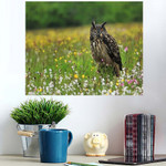 Eurasian Eagle Owl Bubo Perched On - Eagle Animals Poster Art Print