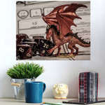 Dungeons Dragons Scene Made Miniatures - Dragon Animals Poster Art Print