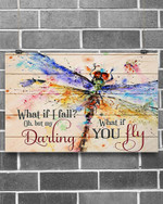Dragonfly Colorful Art My Darling What If You Fly Horizontal Canvas And Poster | Wall Decor Visual Art