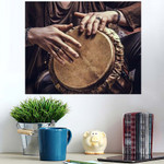 Ethnic Percussion Musical Instrument Jembe Male - Drum Music Poster Art Print