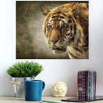Drawing Bengal Tiger Portrait Oil Painting - Tiger Animals Poster Art Print