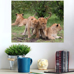 Fantastic Lions Family - Lion Animals Poster Art Print