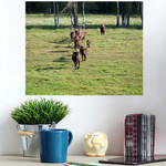 European Bison Herd On Forest Meadows - Bison Animals Poster Art Print