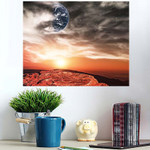 Fantastic Martian Landscape Planet Mars - Fantastic Poster Art Print
