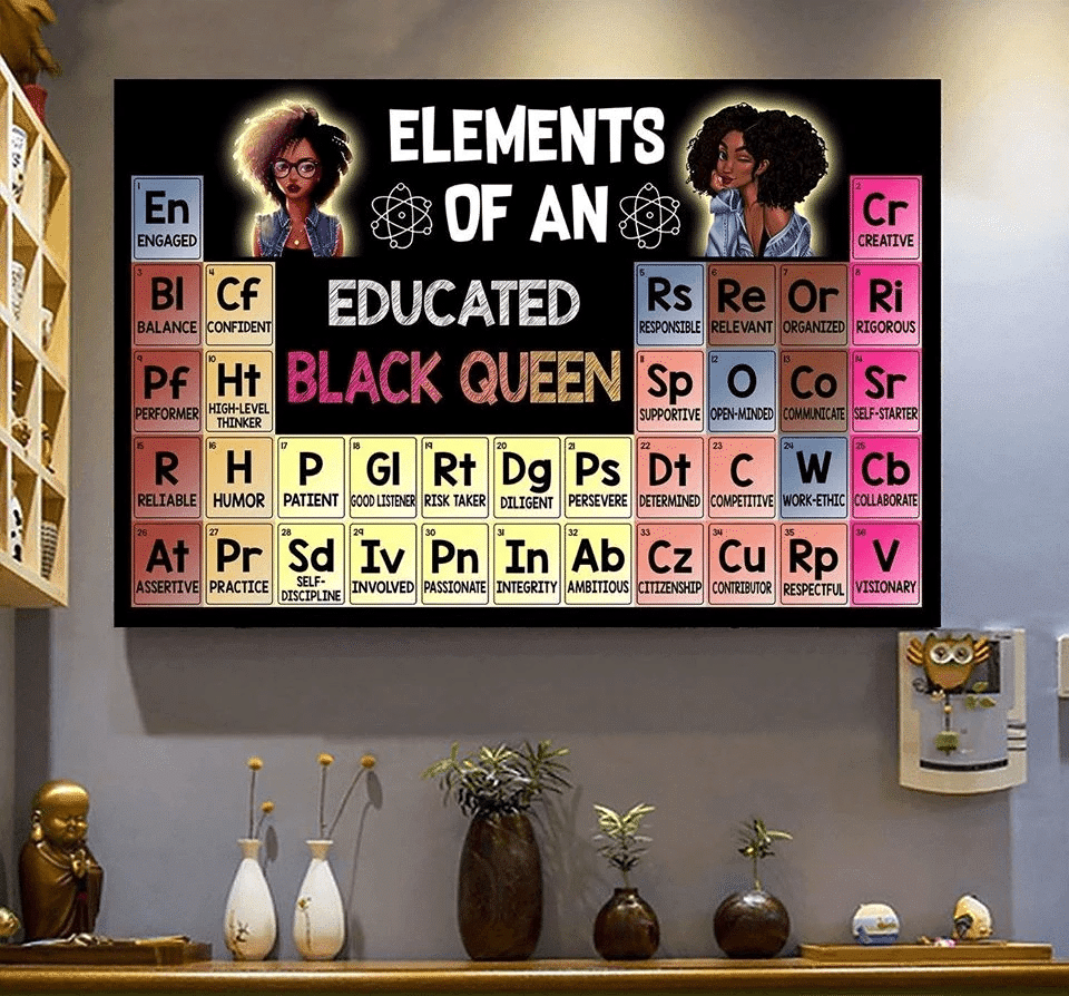 Elements Of An Educated Black Queen Canvas And Poster