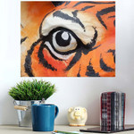 Eye Tiger Cartoon - Tiger Animals Poster Art Print