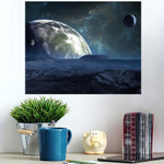 Exoplanet Extrasolar Planet Atmosphere Moon 3D - Galaxy Sky And Space Poster Art Print