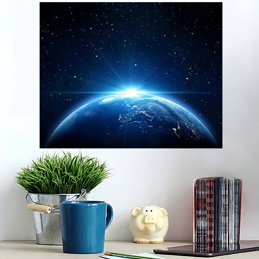 Earth Space Ultra Background - Sky And Space Poster Art Print