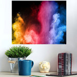 Explosion Multi Colored Powder Beautiful Rainbow - Galaxy Sky And Space Poster Art Print