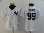 New York Yankees Aaron Judge #99 2020 MLB White Womens Jersey