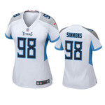 Tennessee Titans Jeffery Simmons 2019 NFL Draft White Game Womens Jersey