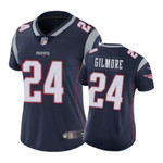 New England Patriots Stephon Gilmore Navy Womens Jersey