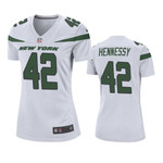 New York Jets Thomas Hennessy Game White Womens Jersey