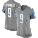 Womens Detroit Lions Matthew Stafford Silver Alternate Game Player Jersey Gift for Detroit Lions fans